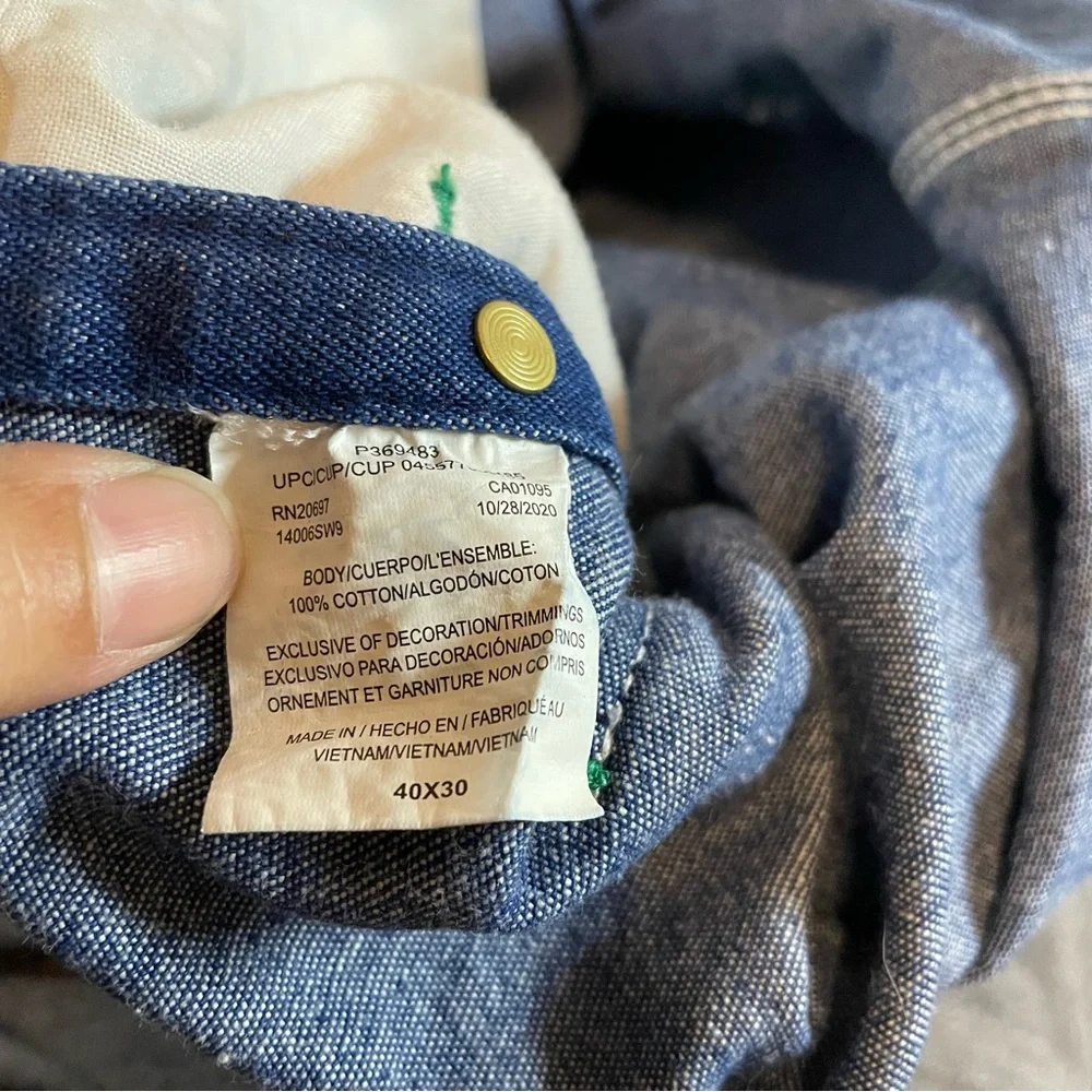 liberty denim bib